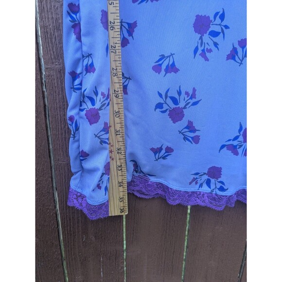 Y2K style Periwinkle Sleeveless Lace Mesh Bodycon Slip Dress Juniors Med Friends - Picture 4 of 8